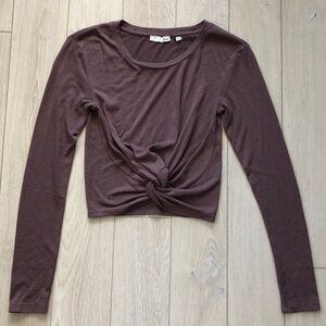Wilfred Free Long Sleeve Twisted T-shirt: Size US XS